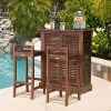 Contemporary-3-piece-Outdoor-Bar-Set-Includes-1-Bar-and-2-Barstools-Constructed-from-Strong-Acacia-Wood-Assembly-Required-Bar-weighs-44-Pounds-Barstool-Weigh-1325-Pounds-Each-Mahogany-Finish-0-2
