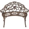 Cosmic-Furniture-Elegant-Floral-Rose-Metal-Antique-Style-Patio-Bench-in-Bronze-Steel-with-Scroll-Accents-for-Garden-Porch-or-Backyard-Durable-and-Easy-to-Assemble-0-1