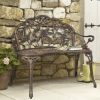 Cosmic-Furniture-Elegant-Floral-Rose-Metal-Antique-Style-Patio-Bench-in-Bronze-Steel-with-Scroll-Accents-for-Garden-Porch-or-Backyard-Durable-and-Easy-to-Assemble-0