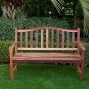 Cosmic-Furniture-Outdoor-Curved-Back-Classic-Wood-Bench-with-Comfortable-Armrests-Durable-Red-Shorea-Tropical-Hardwood-Galvanized-Steel-Bolts-Quick-and-Easy-Assembly-0-0