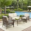 Crosley-Furniture-Tribeca-4-Piece-Outdoor-Wicker-Conversation-Set-with-Sand-Cushions-0-0