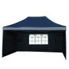 DELTA-Canopies-10×15-Ez-Pop-up-Canopy-Party-Tent-Instant-Gazebos-100-Waterproof-Top-with-4-Removable-Sides-Black-Checker-E-Model-0