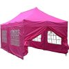 DELTA-Canopies-10×20-Ez-Pop-up-Canopy-Party-Tent-Instant-Gazebos-100-Waterproof-Top-with-6-Removable-Sides-Pink-E-Model-0