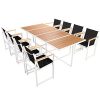 Daonanba-Outdoor-Furniture-Set-Patio-Dining-Set-Garden-Dining-Table-Chairs-Set-Aluminum-WPC-Brown-0