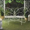 Decor-and-More-Store-Distressed-White-Iron-Butterfly-Style-Bench-Garden-Porch-Entry-0-0
