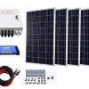 ECO-WORTHY-400-Watts-Solar-System-4pcs-100W-Poly-Solar-Panel-60A-Charge-Controller-6-String-Solar-Combiner-24cm-Cable-Connector-0