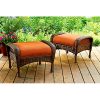 EFD-Patio-Ottoman-Set-of-2-Brown-Wicker-Padded-Cushion-Pillow-in-Orange-Seat-Patio-Bench-All-Weather-Furniture-eBook-by-EasyFunDeals-0