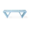 EFD-Slatted-Wooden-Bench-Light-Blue-Finish-Large-Modern-All-Weather-Garden-Patio-Outdoor-Indoor-Bench-Backless-Triangle-Legs-eBook-EasyFunDeals-0