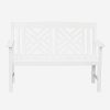 EFD-Slatted-Wooden-Bench-White-Finish-Large-Modern-All-Weather-Garden-Patio-Outdoor-Indoor-Bench-eBook-by-EasyFunDeals-0