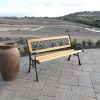 EZ-Travel-Collection-Traditional-Garden-Bench-Rustic-Patio-Porch-Bench-Park-Bench-Cast-Iron-Wood-0-1