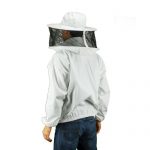 Eco-keeper-Professional-Grade-Bee-SuitsRound-hood-veilBeekeeping-Jacket-with-Veil-1-Unit-White-Large-Size-0-2