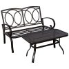 Eight24hours-2PC-Patio-Outdoor-LoveSeat-Coffee-Table-Set-Furniture-Bench-With-Cushions-FREE-E-Book-0-0