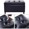 Eight24hours-32-Classic-Faux-Leather-Padded-Storage-Footrest-Footstool-Ottoman-Bench-Black-Only-0-1