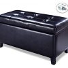 Eight24hours-32-Classic-Faux-Leather-Padded-Storage-Footrest-Footstool-Ottoman-Bench-Black-Only-0