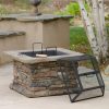 Elegant-29-Outdoor-Patio-Firepit-w-Iron-Fire-Bowl-Stone-Base-Mesh-Cover-0-0