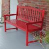 Elegant-And-Colorful-Outdoor-Patio-Bench-With-Sturdy-Solid-Acacia-Frame-Construction-Contoured-Seat-And-Straight-Armrest-Slatted-Back-For-Support-Red-Finish-Unique-Addition-To-Any-Garden-Or-Porch-0-0