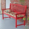 Elegant-And-Colorful-Outdoor-Patio-Bench-With-Sturdy-Solid-Acacia-Frame-Construction-Contoured-Seat-And-Straight-Armrest-Slatted-Back-For-Support-Red-Finish-Unique-Addition-To-Any-Garden-Or-Porch-0-1