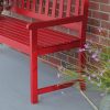 Elegant-And-Colorful-Outdoor-Patio-Bench-With-Sturdy-Solid-Acacia-Frame-Construction-Contoured-Seat-And-Straight-Armrest-Slatted-Back-For-Support-Red-Finish-Unique-Addition-To-Any-Garden-Or-Porch-0-2