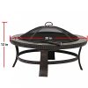 Eosphorus-Fire-Pit-Round-Slate-Tile-Stone-Fire-Pit-Backyard-Grill-Patio-Outdoor-Wood-Burning-Fireplace-Firewood-Heater-with-Cast-Iron-Legs-0-0