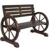 EverestShop-BCP-Patio-Garden-Wooden-Wagon-Wheel-Bench-Rustic-Wood-Design-Outdoor-Furniture-0-2