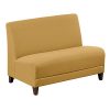 Fabric-Armless-Loveseat-44W-Gold-FabricWalnut-Finish-Dimensions-44W-x-295D-x-325H-Seat-Dimensions-44Wx19Dx18H-Back-Dimensions-44Wx18H-Weight-80-lbs-0