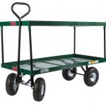 Farm-Tuff-Double-Deck-Metal-Wagon-24-Inch-by-48-Inch-Green-0