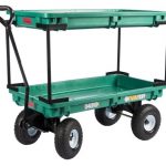 Farm-Tuff-Plastic-Double-Deck-Wagon-20-Inch-by-38-Inch-Green-0