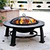 Fire-Pit-Sale-Today-This-Wood-Burning-Fire-Pit-Can-Replace-Gas-Fire-Pits-Guarenteed-This-30-Round-Slate-Fire-Pit-Design-Is-an-Ideal-Outdoor-Backyard-Patio-Fire-Pit-Table-Fire-Pit-Accesories-Mesh-Cover-0