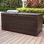 Flat-Lidded-Box-Outdoor-Storage-Container-Bin-Brown-Resin-Wicker-Steel-Frame-Plenty-Of-Space-Convenient-Storage-Enhanced-Space-Management-Durable-And-Weather-Resistant-Construction-E-Book-0-0