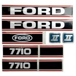 FordNew-Holland-7710-Force-II-Black-Red-Hood-Decal-Set-86-0