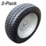 Fortitude-Machines-2-Pack-410350-4-Flat-Free-Tire-with-225-Offset-Hub-58-Ball-Bearings-Hand-TruckTool-Cart-Tire-on-Wheel-0