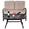 Furniture-Set-2PC-Patio-Outdoor-LoveSeat-Coffee-Table-Bench-With-Cushions-With-Ebook-0-0