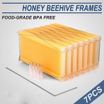 GADE10-7Pcs-Auto-Flow-Comb-Beehive-Frames-Kit-Raw-Frame-Honey-Beekeeping-Beehive-Hive-Frames-Harvesting-with-7-Harvest-Tubes-and-a-Harvest-Key-for-Beekeepers-0