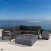 GDF-Studio-Coral-Bay-Outdoor-Grey-Aluminum-5-Piece-V-Shape-Sectional-Sofa-Set-with-Fire-Table-0