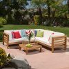 GDF-Studio-Ravello-Outdoor-Patio-Furniture-4-Piece-Wooden-Sectional-Sofa-Set-wWater-Resistant-Cushions-0