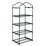 GHP-11Lbs-4-Shelves-Portable-Green-Transparent-Plastic-Covering-Greenhouse-0