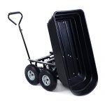 Garden-Dump-Cart-Black-Dumper-Wagon-Carrier-Wheelbarrow-With-Ebook-0-0