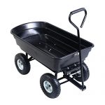 Garden-Dump-Cart-Black-Dumper-Wagon-Carrier-Wheelbarrow-With-Ebook-0