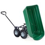 Garden-Dump-Cart-Dumper-Wagon-Carrier-Wheel-Barrow-Air-Tires-Heavy-Duty-650Lbs-0