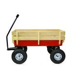 Garden-Yard-Cart-Wagon-With-Wooden-Sides-300-lbs-Load-Capacity-0-2