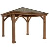 Gazebo-with-Aluminum-Roof-by-Yardistry-Cedar-Wood-12-x-12-Perfect-Addition-for-Patio-or-Garden-0-0