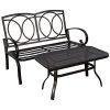 Giantex-2-Pcs-Patio-Outdoor-LoveSeat-Coffee-Table-Set-Furniture-Bench-Cushion-0-0