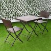 Giantex-3-PC-Outdoor-Folding-Table-Chair-Furniture-Set-Rattan-Wicker-Bistro-Patio-Brown-0-0