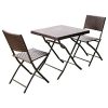 Giantex-3-PC-Outdoor-Folding-Table-Chair-Furniture-Set-Rattan-Wicker-Bistro-Patio-Brown-0
