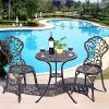 Giantex-3-Piece-Bistro-Set-Cast-Tulip-Design-Antique-Outdoor-Patio-Furniture-Weather-Resistant-Garden-Round-Table-and-Chairs-wUmbrella-Hole-0-0
