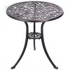 Giantex-3-Piece-Bistro-Set-Cast-Tulip-Design-Antique-Outdoor-Patio-Furniture-Weather-Resistant-Garden-Round-Table-and-Chairs-wUmbrella-Hole-0-2
