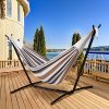 Giantex-Double-Hammock-with-Space-Saving-Steel-Stand-WPortable-Carry-Bag-Powerful-Capacity-0-0