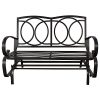 Giantex-Outdoor-Patio-Rocking-Bench-Glider-Loveseat-Cushioned-2-Seats-Steel-Frame-Furniture-0-2