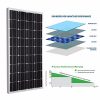 Giosolar-100W-12V-Monocrystalline-Solar-Panel-Kit-with-20A-LED-Charge-Controller-RedBlack-Cable-Mounting-Z-Brackets-for-RV-Boat-Off-Grid-0-0