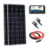 Giosolar-200-Watt-12-Volt-Monocrystalline-Solar-Panel-Kit-with-20Amp-Dual-Battery-Charge-Controller-Solar-Cable-MC4-Branch-Connectors-0